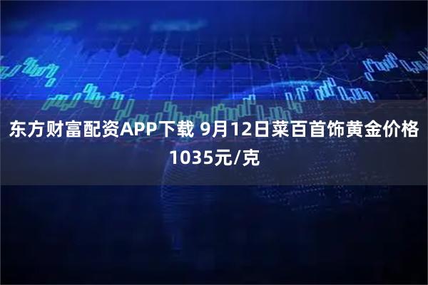 东方财富配资APP下载 9月12日菜百首饰黄金价格1035元/克