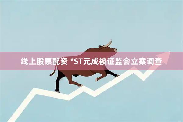 线上股票配资 *ST元成被证监会立案调查